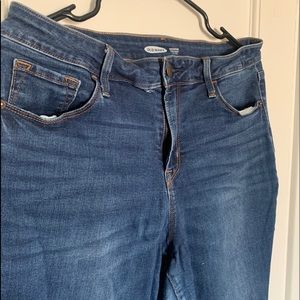 Worn High-Waisted Jeans
